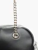 Stradivarious Hand Bag - Black & Sliver Chain