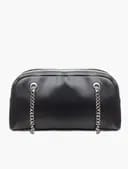 Stradivarious Hand Bag - Black & Sliver Chain